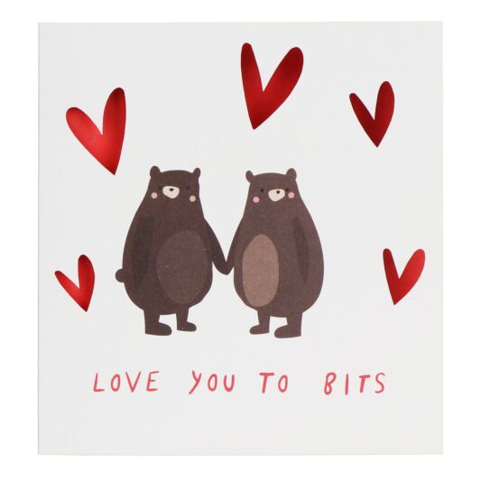 Caroline Gardner Cut017 Love You To Bits Valentines Day Card