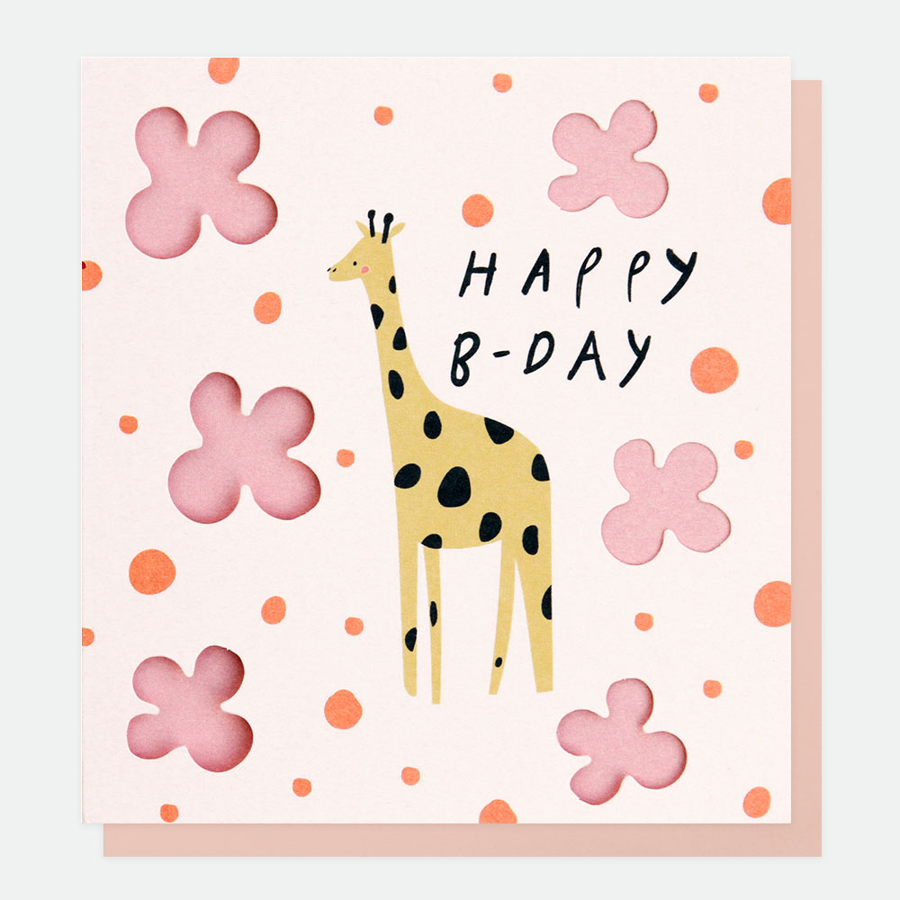 Giraffe Birthday Card Caroline Gardner CUT004