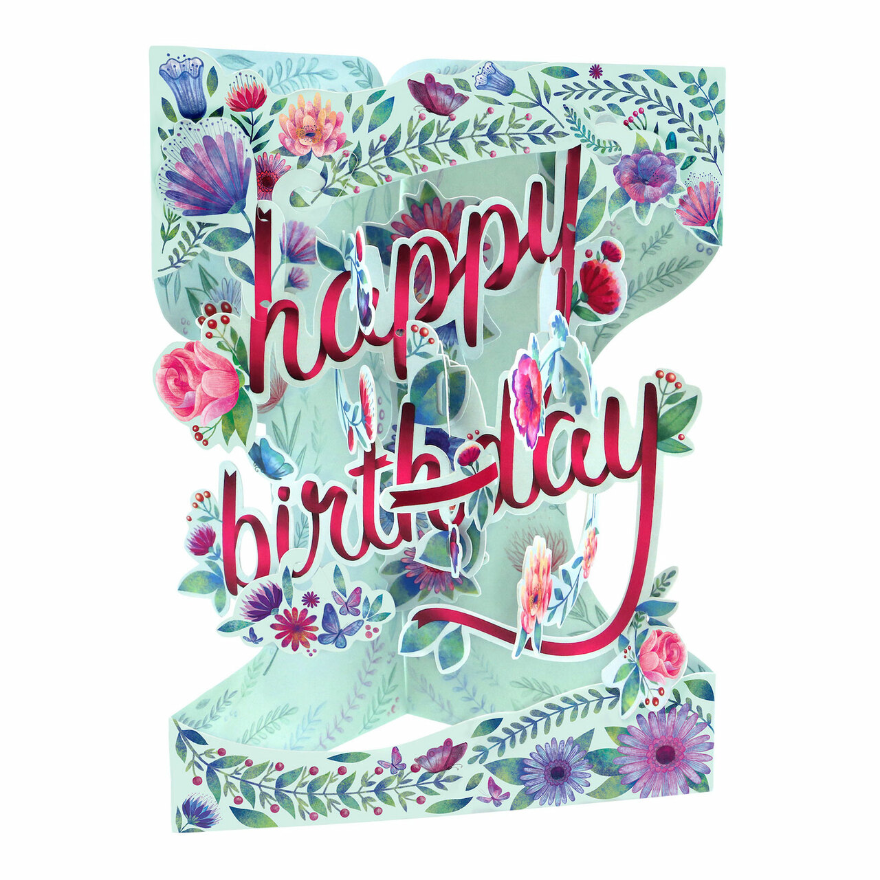 SC204 Swing Card Happy Birthday Floral WR 95438.1610556054