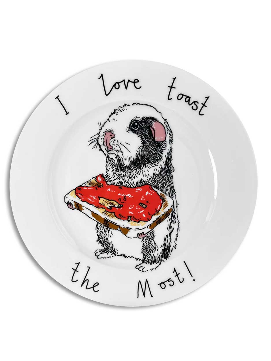 I Love Toast The Most Side Plate Classic Homeware Jimbobart 965579 (1)