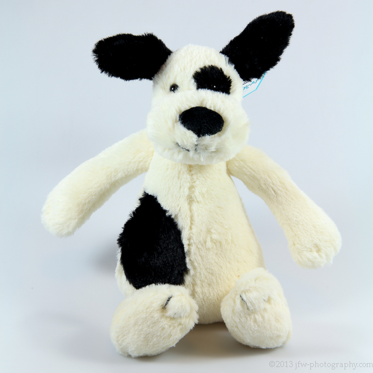 Jellycat Bashful Black & Cream Puppy-small 