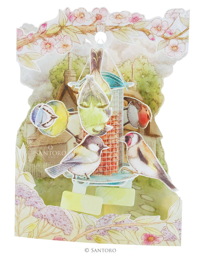 'Garden Birds' Swing Card